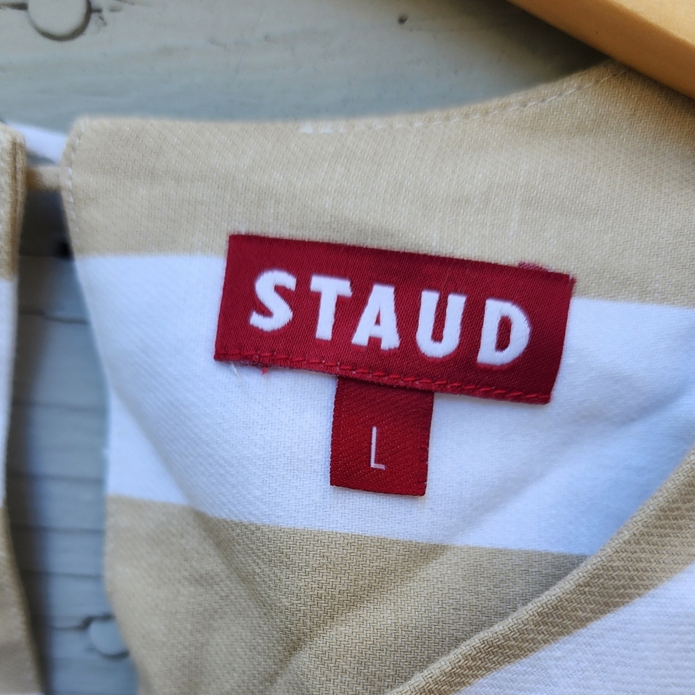 NWT STAUD York Striped Cotton Blend Dress - Picture 5 of 9